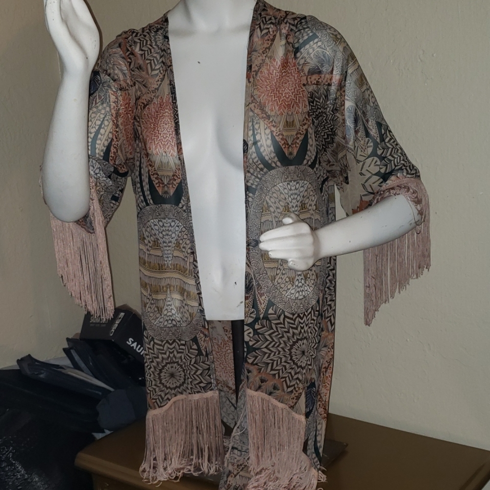 Vintage Boho Fringe cardigan
